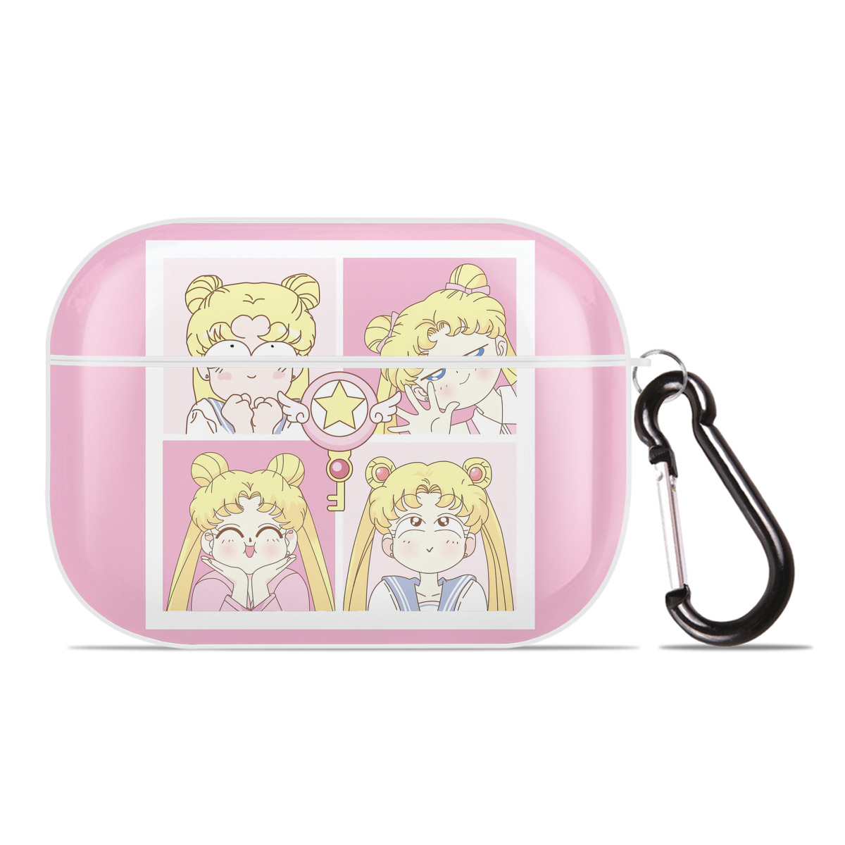 （画像用） 美少女戦士セーラームーン Sailor Moon 【AirPods Pro用】ハードシェル保護ケース 耐衝撃・防指紋・カラビナ付き商品仕様