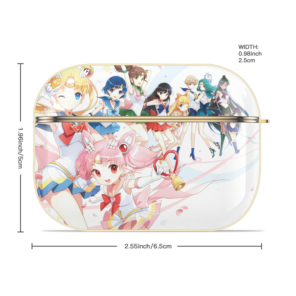 美少女戦士セーラームーン Sailor Moon 【AirPods Pro用】ハードシェル保護ケース｜耐衝撃・防指紋・カラビナ付き商品仕様