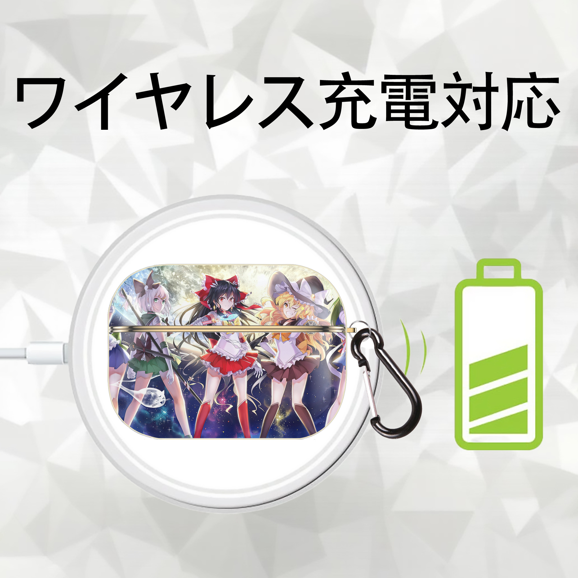 美少女戦士セーラームーン Sailor Moon 【AirPods Pro用】ハードシェル保護ケース｜耐衝撃・防指紋・カラビナ付き商品仕様