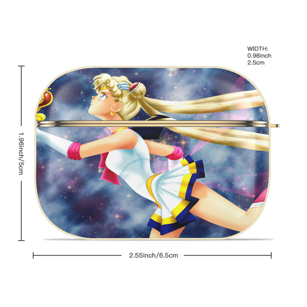 美少女戦士セーラームーン Sailor Moon 【AirPods Pro用】ハードシェル保護ケース｜耐衝撃・防指紋・カラビナ付き商品仕様