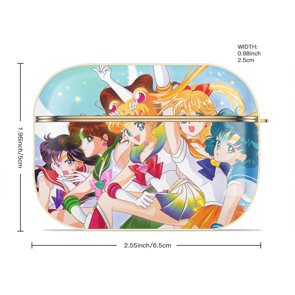 美少女戦士セーラームーン Sailor Moon 【AirPods Pro用】ハードシェル保護ケース｜耐衝撃・防指紋・カラビナ付き商品仕様