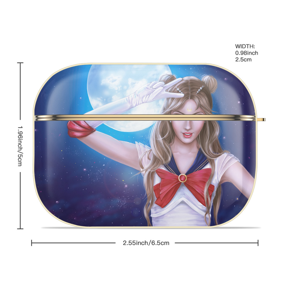 美少女戦士セーラームーン Sailor Moon 【AirPods Pro用】ハードシェル保護ケース｜耐衝撃・防指紋・カラビナ付き商品仕様
