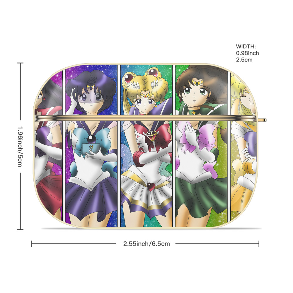 美少女戦士セーラームーン Sailor Moon 【AirPods Pro用】ハードシェル保護ケース｜耐衝撃・防指紋・カラビナ付き商品仕様