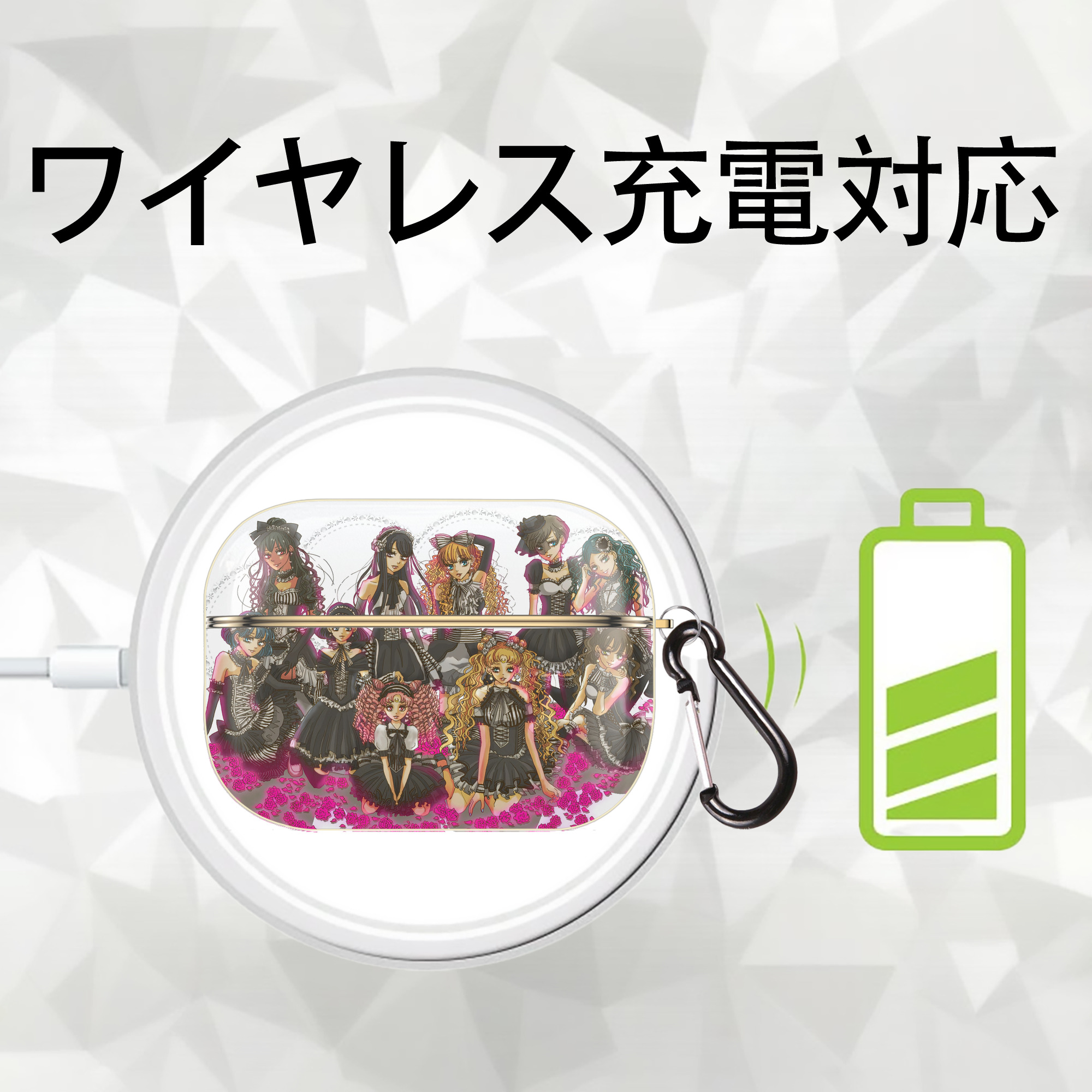 美少女戦士セーラームーン Sailor Moon 【AirPods Pro用】ハードシェル保護ケース｜耐衝撃・防指紋・カラビナ付き商品仕様