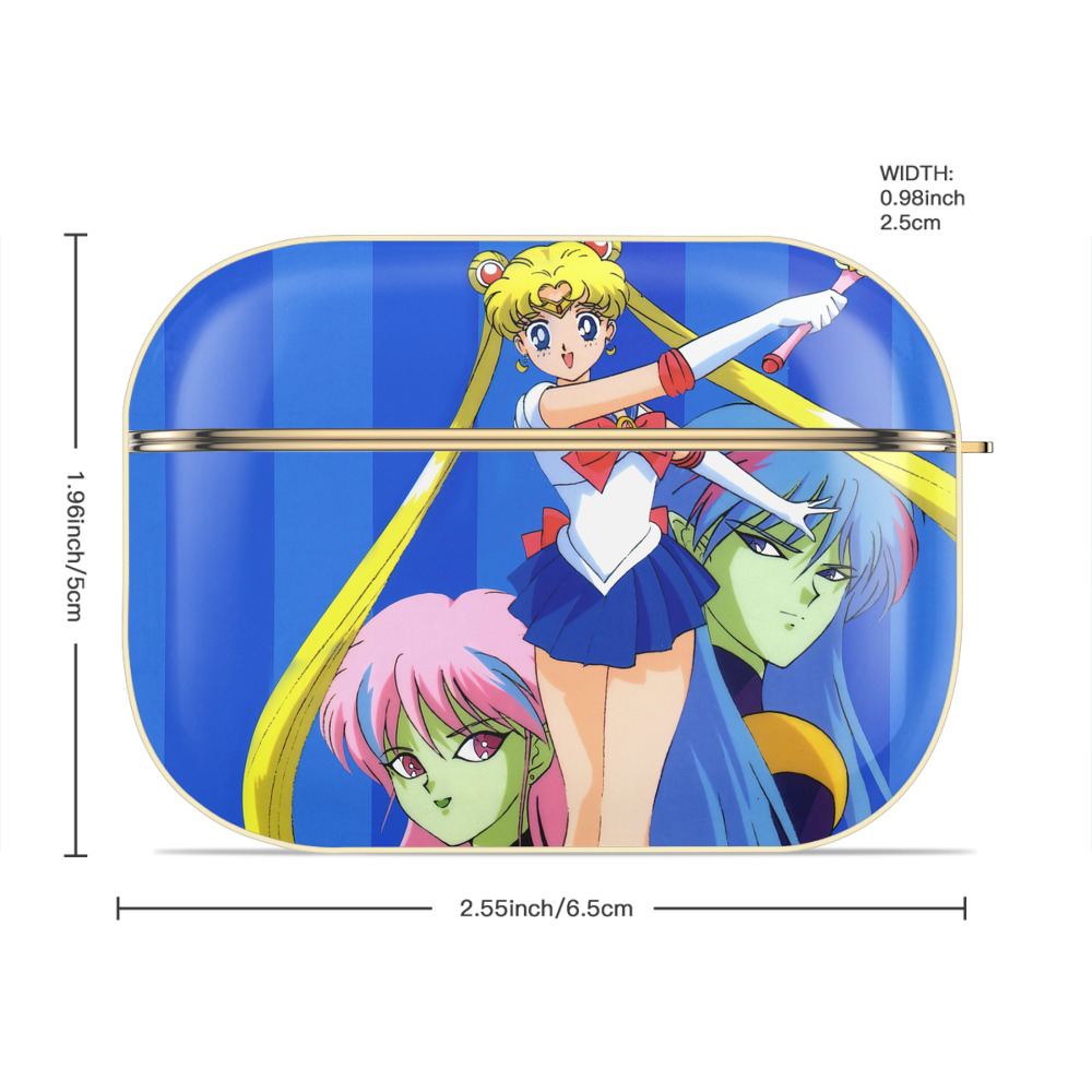 美少女戦士セーラームーン Sailor Moon 【AirPods Pro用】ハードシェル保護ケース｜耐衝撃・防指紋・カラビナ付き商品仕様