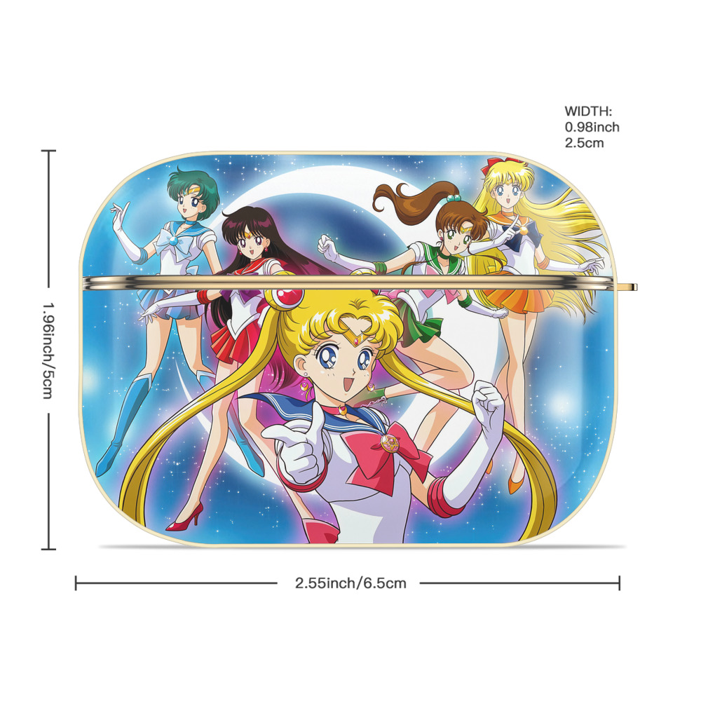 美少女戦士セーラームーン Sailor Moon 【AirPods Pro用】ハードシェル保護ケース｜耐衝撃・防指紋・カラビナ付き商品仕様