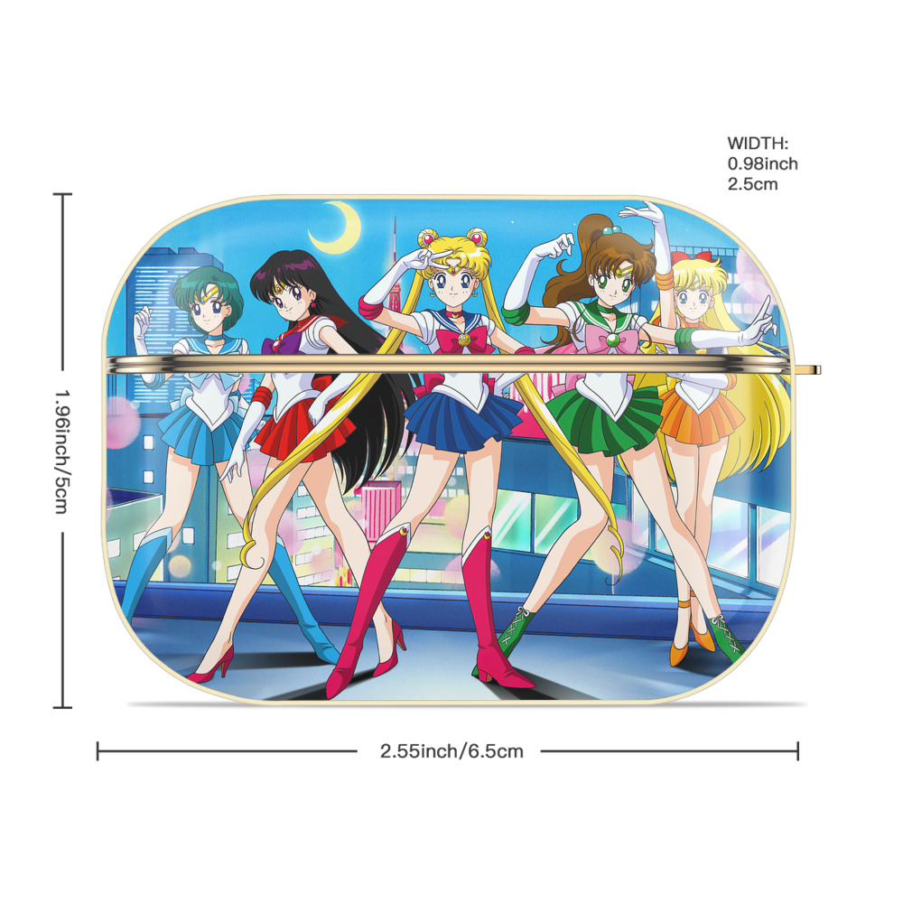 美少女戦士セーラームーン Sailor Moon 【AirPods Pro用】ハードシェル保護ケース｜耐衝撃・防指紋・カラビナ付き商品仕様