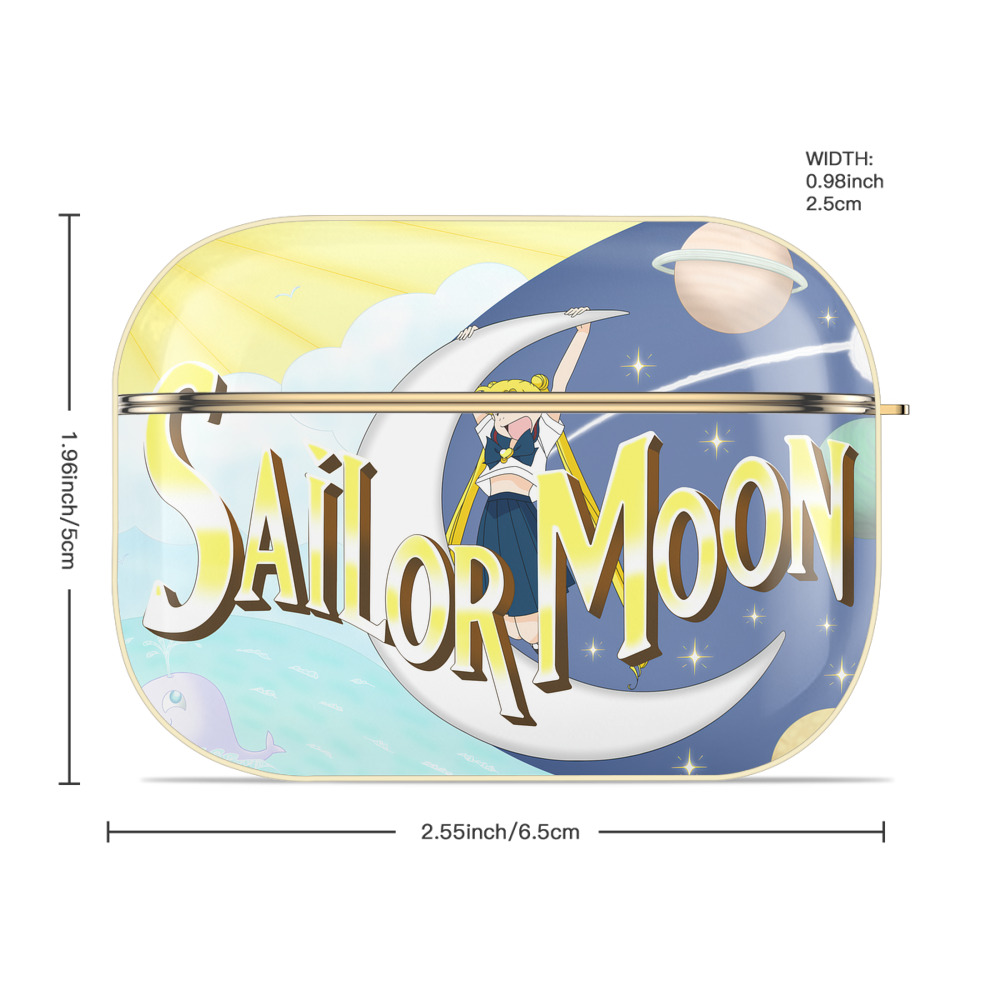 美少女戦士セーラームーン Sailor Moon 【AirPods Pro用】ハードシェル保護ケース｜耐衝撃・防指紋・カラビナ付き商品仕様