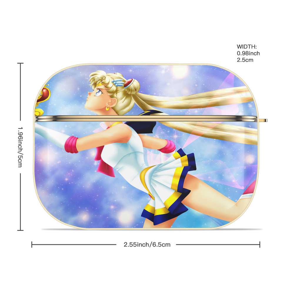 美少女戦士セーラームーン Sailor Moon 【AirPods Pro用】ハードシェル保護ケース｜耐衝撃・防指紋・カラビナ付き商品仕様
