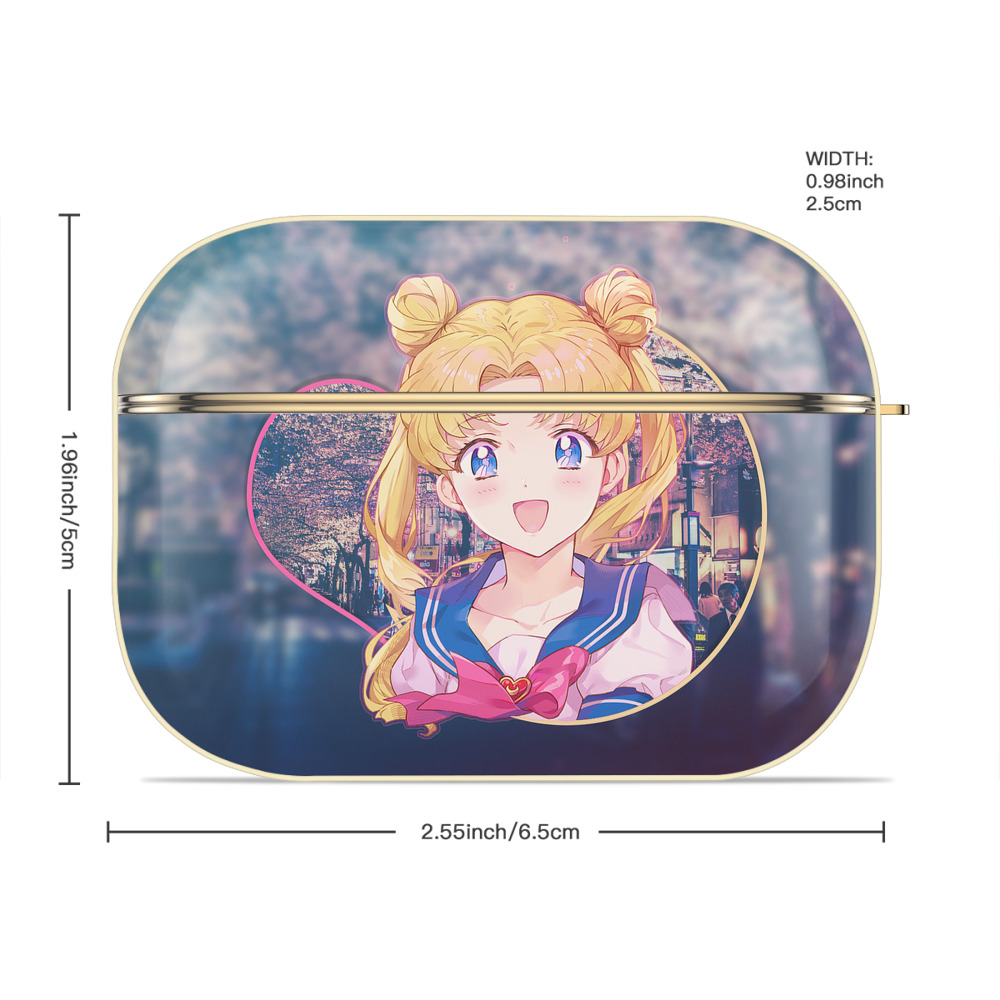 美少女戦士セーラームーン Sailor Moon 【AirPods Pro用】ハードシェル保護ケース｜耐衝撃・防指紋・カラビナ付き商品仕様