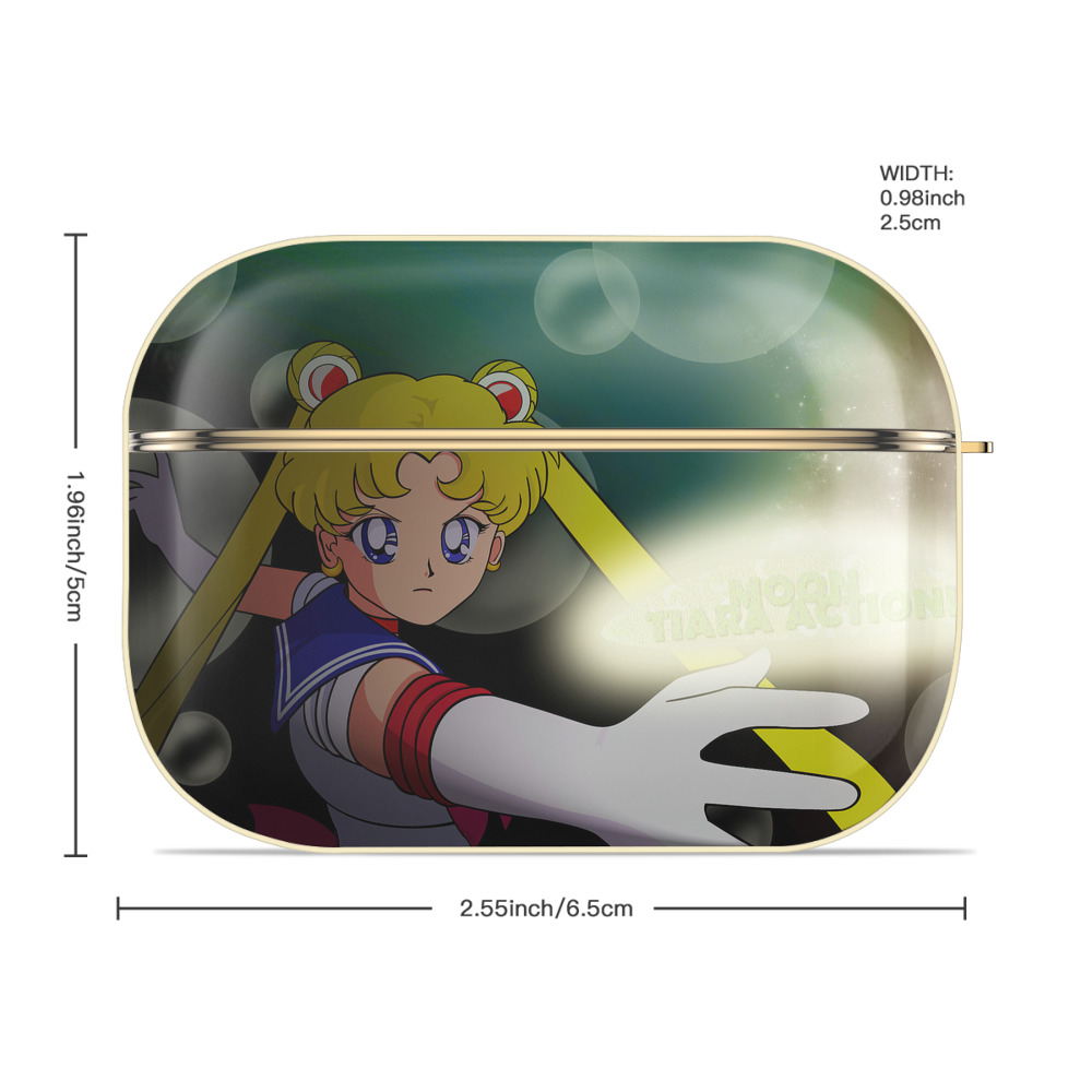 美少女戦士セーラームーン Sailor Moon 【AirPods Pro用】ハードシェル保護ケース｜耐衝撃・防指紋・カラビナ付き商品仕様