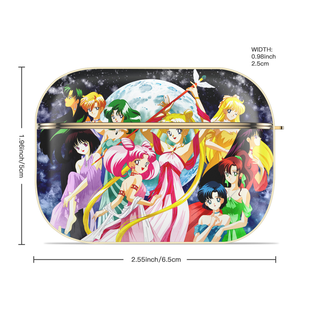 美少女戦士セーラームーン Sailor Moon 【AirPods Pro用】ハードシェル保護ケース｜耐衝撃・防指紋・カラビナ付き商品仕様