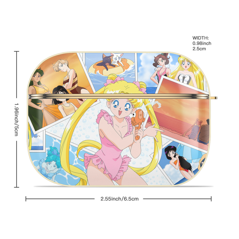 美少女戦士セーラームーン Sailor Moon 【AirPods Pro用】ハードシェル保護ケース｜耐衝撃・防指紋・カラビナ付き商品仕様