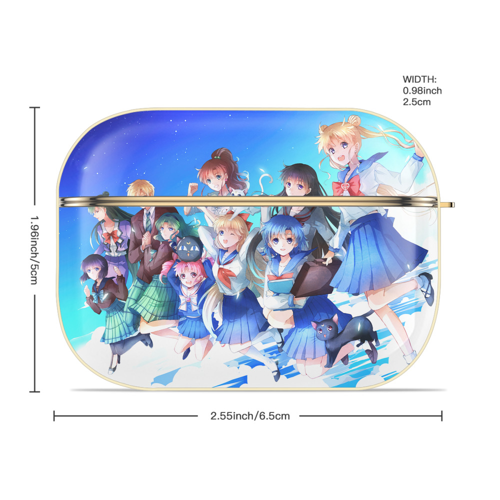 美少女戦士セーラームーン Sailor Moon 【AirPods Pro用】ハードシェル保護ケース｜耐衝撃・防指紋・カラビナ付き商品仕様