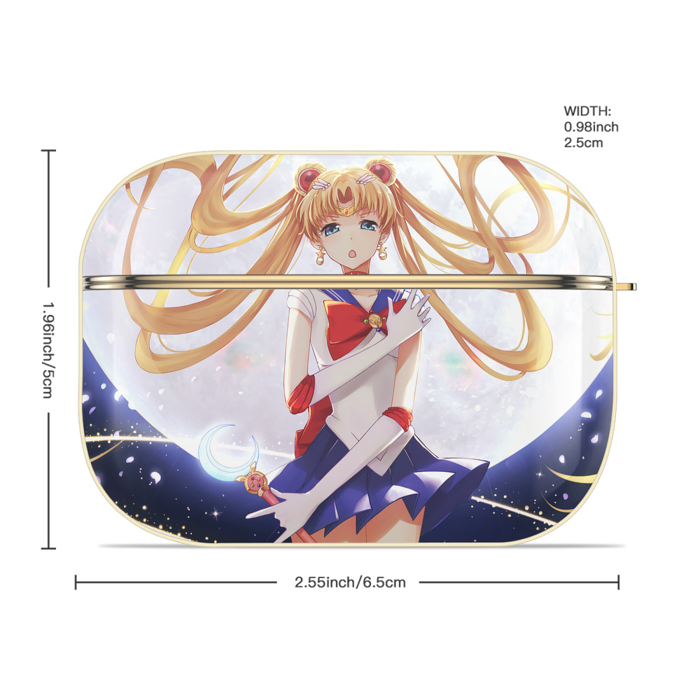 美少女戦士セーラームーン Sailor Moon 【AirPods Pro用】ハードシェル保護ケース｜耐衝撃・防指紋・カラビナ付き商品仕様