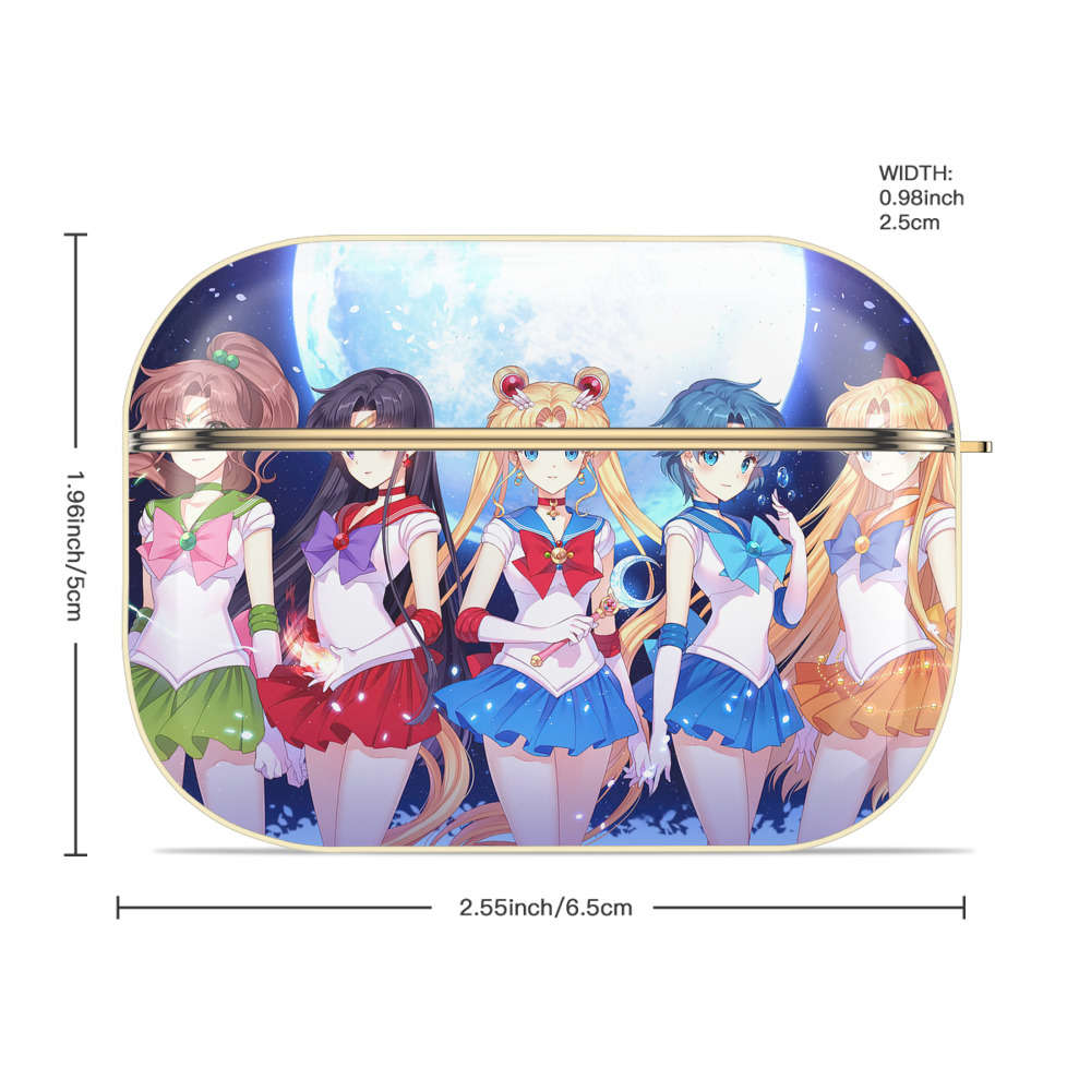 美少女戦士セーラームーン Sailor Moon 【AirPods Pro用】ハードシェル保護ケース｜耐衝撃・防指紋・カラビナ付き商品仕様