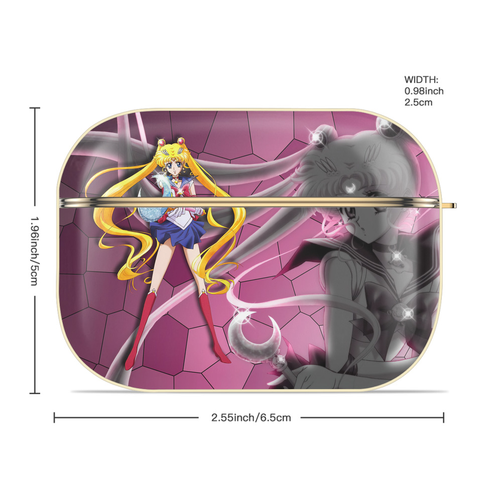 美少女戦士セーラームーン Sailor Moon 【AirPods Pro用】ハードシェル保護ケース｜耐衝撃・防指紋・カラビナ付き商品仕様