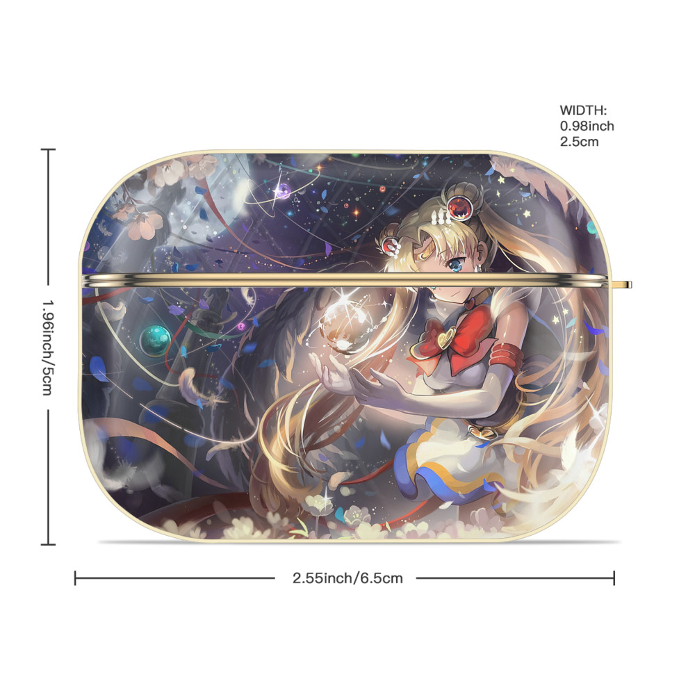 美少女戦士セーラームーン Sailor Moon 【AirPods Pro用】ハードシェル保護ケース｜耐衝撃・防指紋・カラビナ付き商品仕様