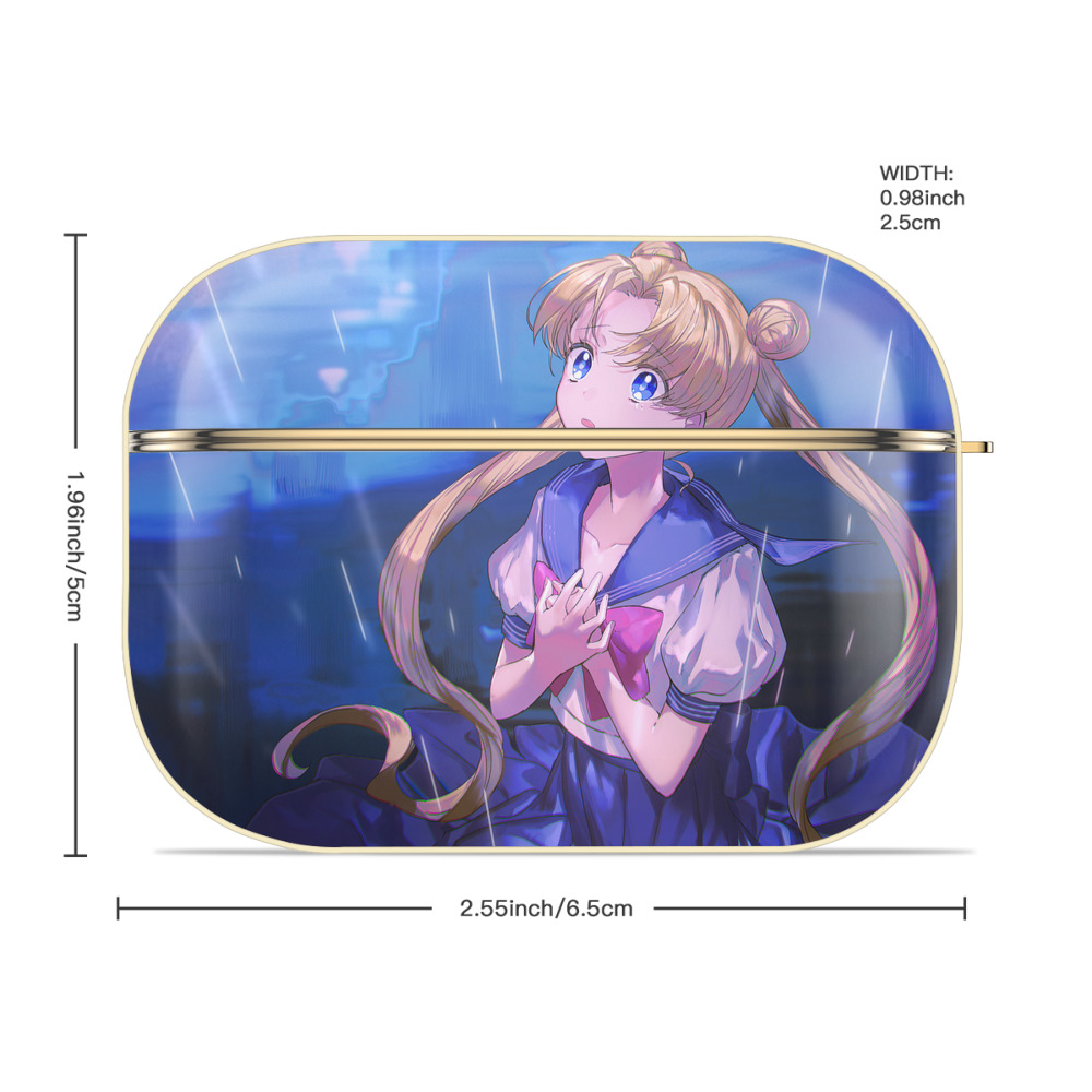 美少女戦士セーラームーン Sailor Moon 【AirPods Pro用】ハードシェル保護ケース｜耐衝撃・防指紋・カラビナ付き商品仕様