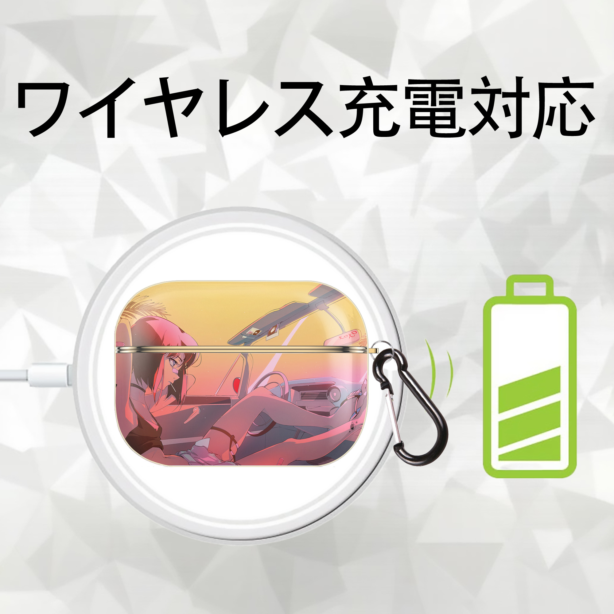 美少女戦士セーラームーン Sailor Moon 【AirPods Pro用】ハードシェル保護ケース｜耐衝撃・防指紋・カラビナ付き商品仕様