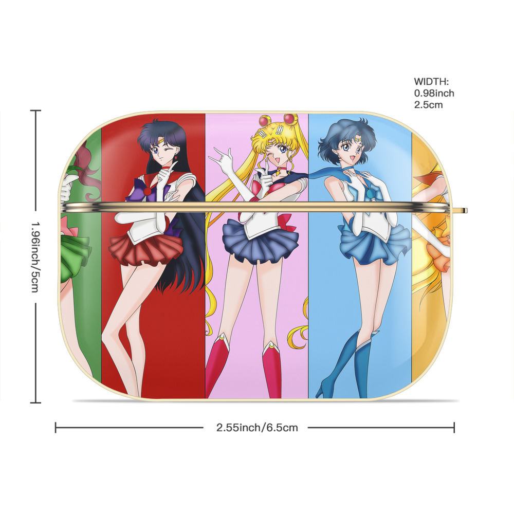 美少女戦士セーラームーン Sailor Moon 【AirPods Pro用】ハードシェル保護ケース｜耐衝撃・防指紋・カラビナ付き商品仕様