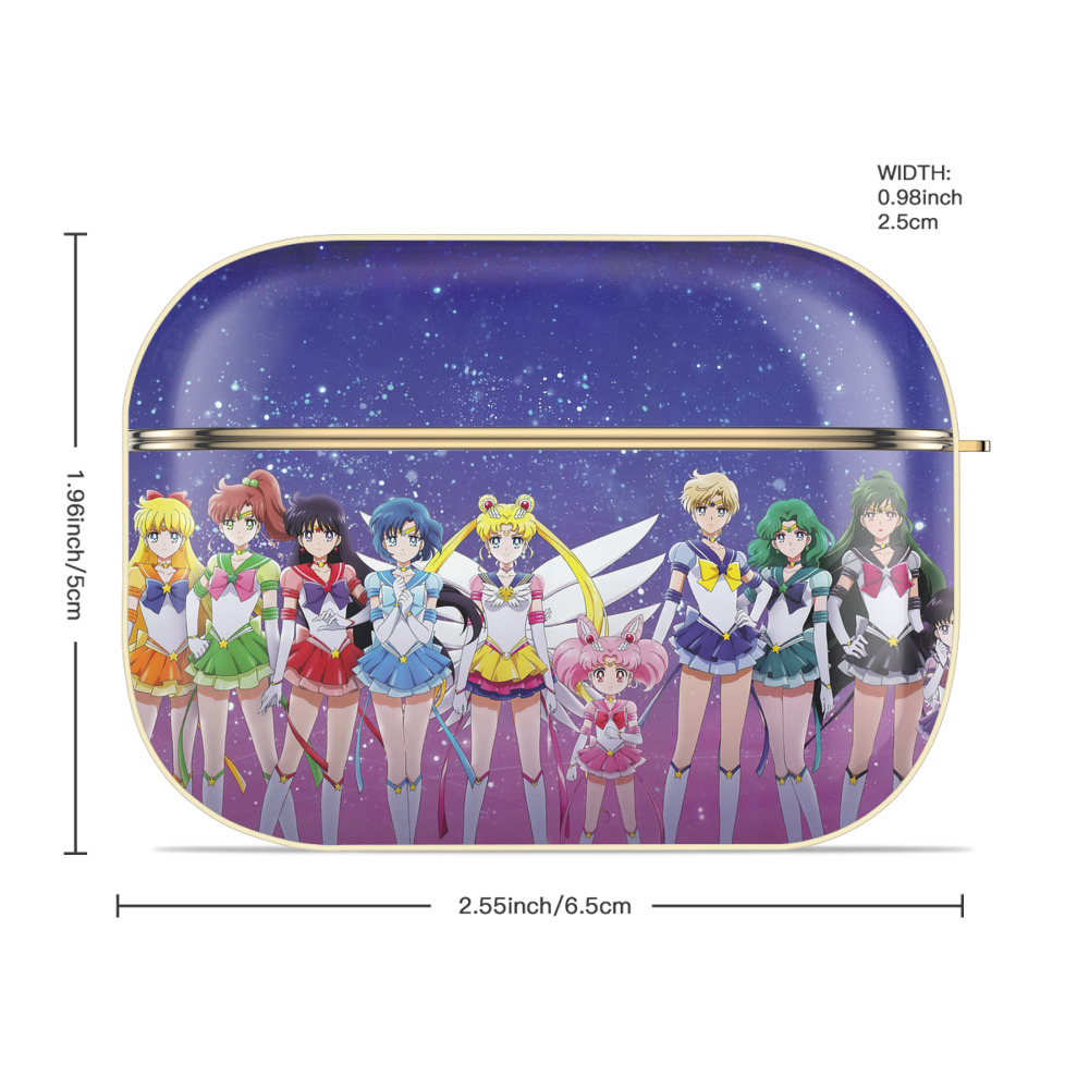 美少女戦士セーラームーン Sailor Moon 【AirPods Pro用】ハードシェル保護ケース｜耐衝撃・防指紋・カラビナ付き商品仕様