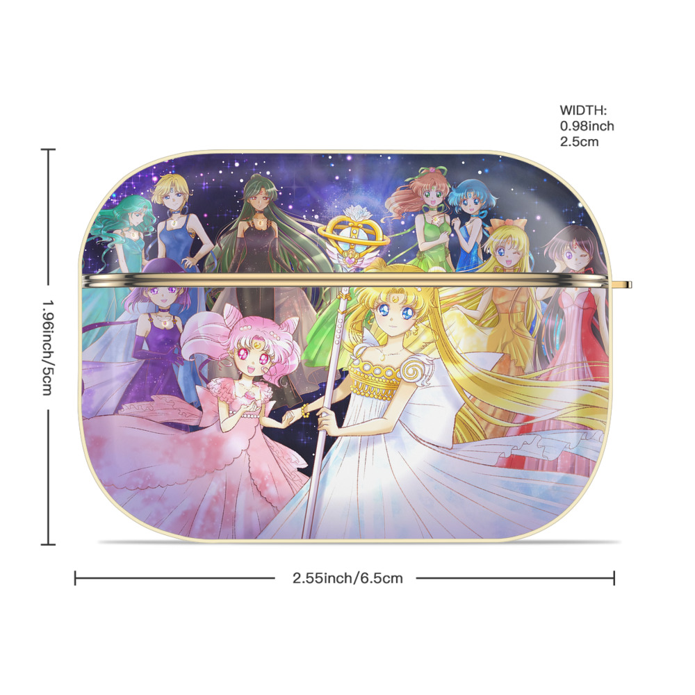 美少女戦士セーラームーン Sailor Moon 【AirPods Pro用】ハードシェル保護ケース｜耐衝撃・防指紋・カラビナ付き商品仕様