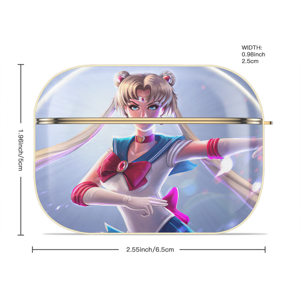 美少女戦士セーラームーン Sailor Moon 【AirPods Pro用】ハードシェル保護ケース｜耐衝撃・防指紋・カラビナ付き商品仕様