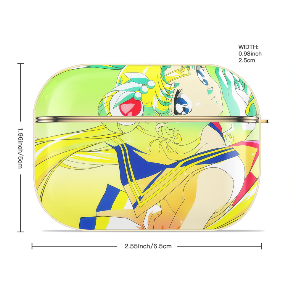 美少女戦士セーラームーン Sailor Moon 【AirPods Pro用】ハードシェル保護ケース｜耐衝撃・防指紋・カラビナ付き商品仕様