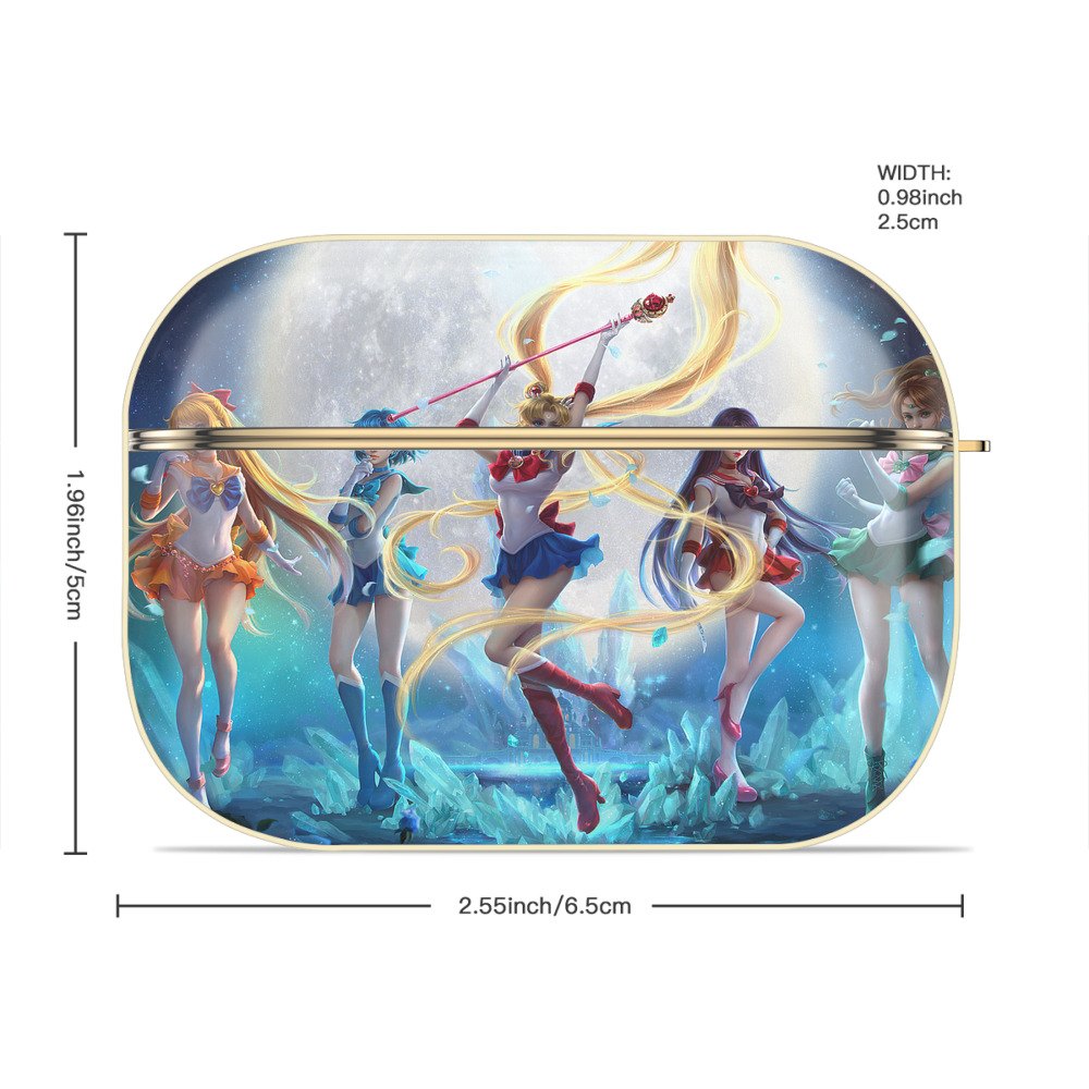 美少女戦士セーラームーン Sailor Moon 【AirPods Pro用】ハードシェル保護ケース｜耐衝撃・防指紋・カラビナ付き商品仕様