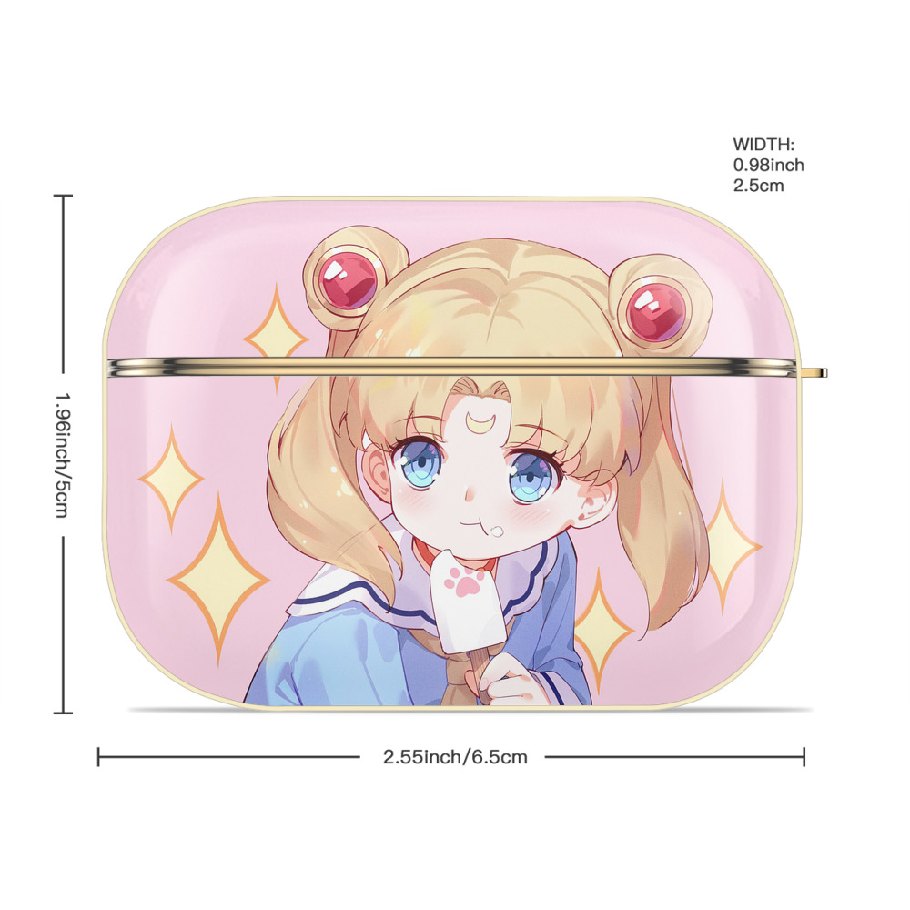 美少女戦士セーラームーン Sailor Moon 【AirPods Pro用】ハードシェル保護ケース｜耐衝撃・防指紋・カラビナ付き商品仕様