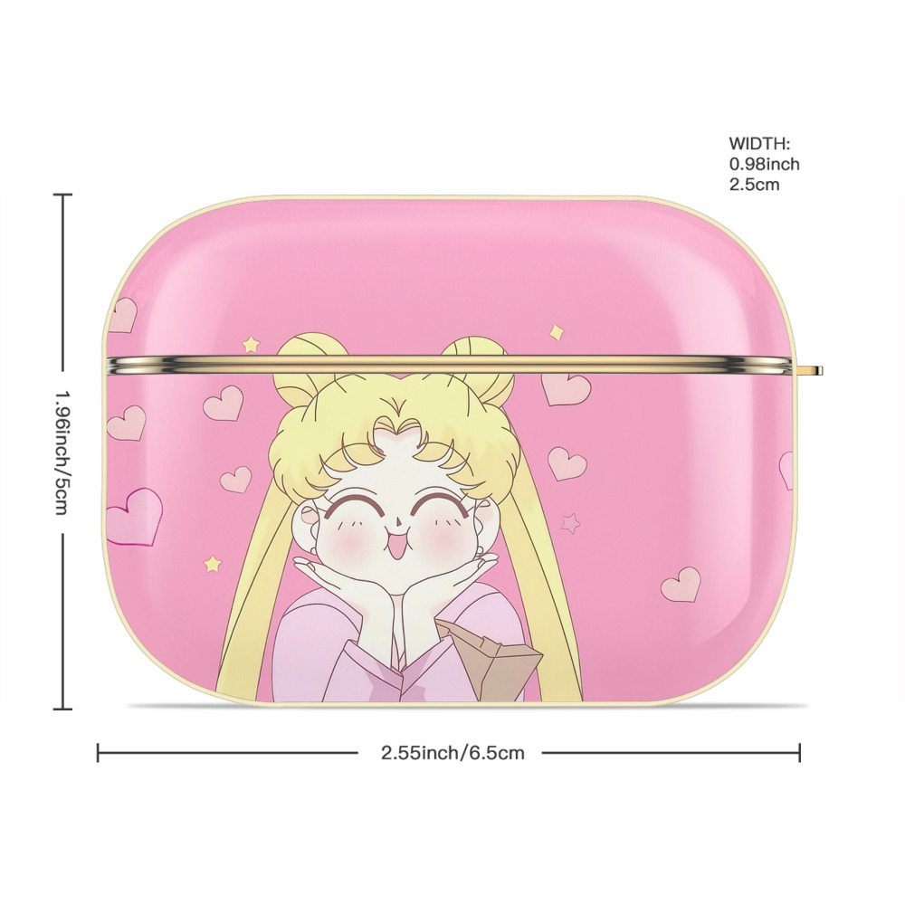 美少女戦士セーラームーン Sailor Moon 【AirPods Pro用】ハードシェル保護ケース｜耐衝撃・防指紋・カラビナ付き商品仕様