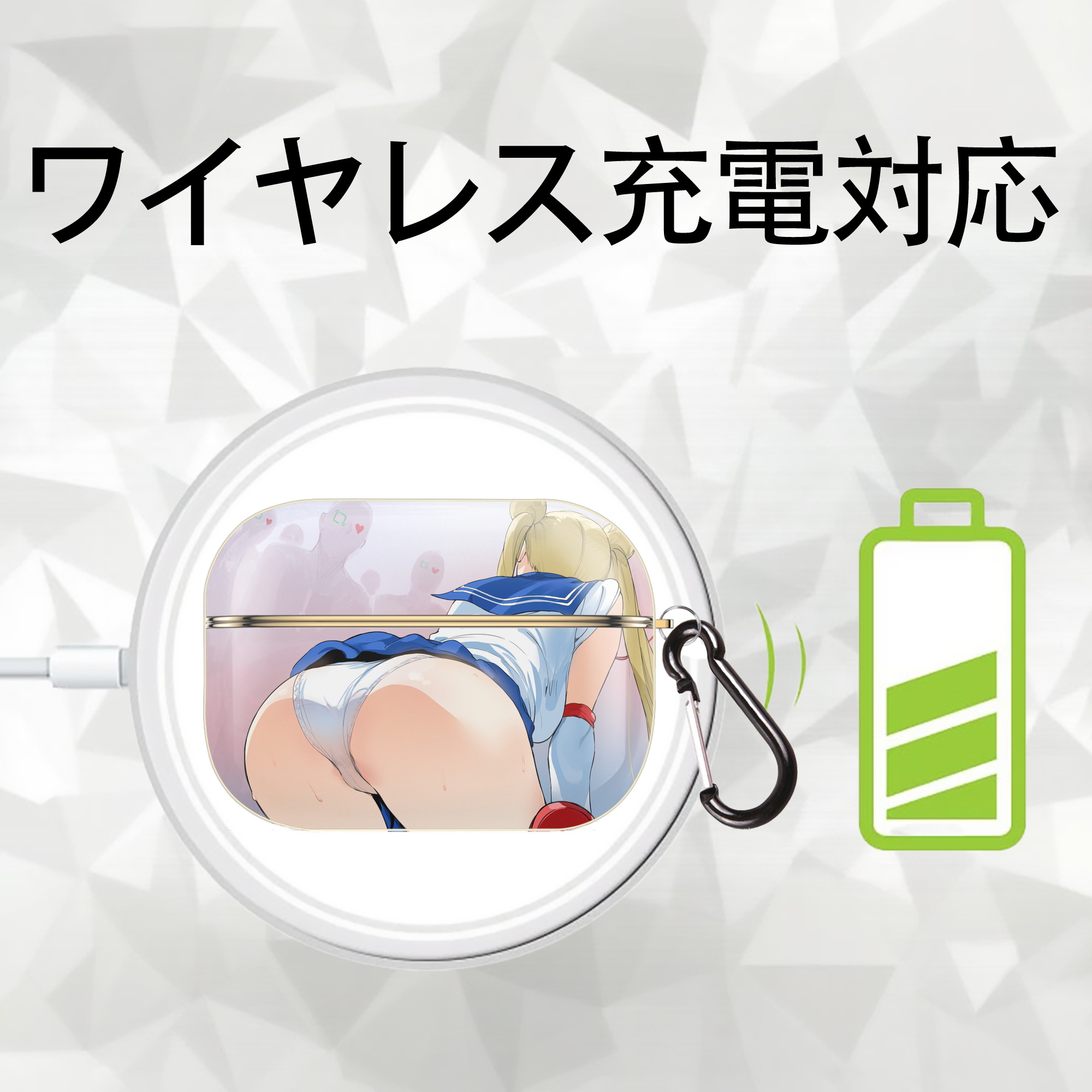 美少女戦士セーラームーン Sailor Moon 【AirPods Pro用】ハードシェル保護ケース｜耐衝撃・防指紋・カラビナ付き商品仕様