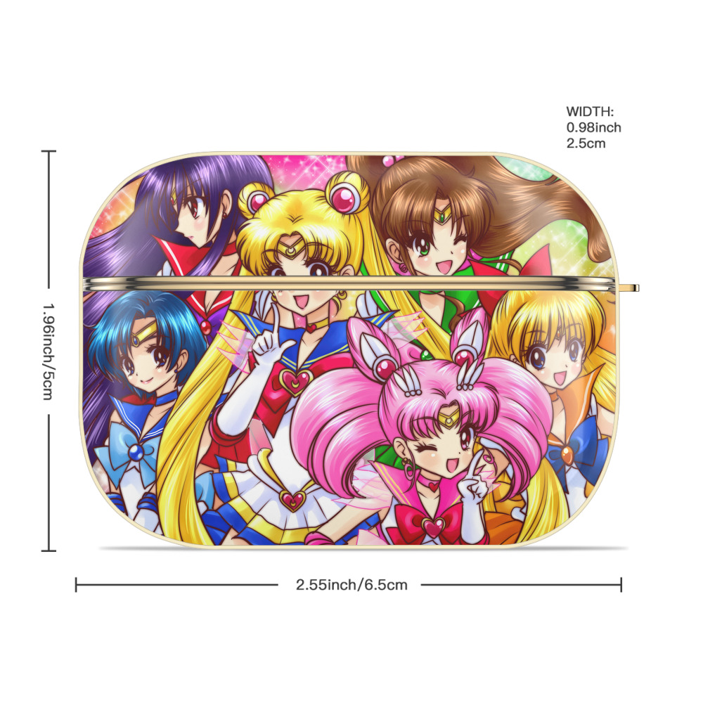 美少女戦士セーラームーン Sailor Moon 【AirPods Pro用】ハードシェル保護ケース｜耐衝撃・防指紋・カラビナ付き商品仕様