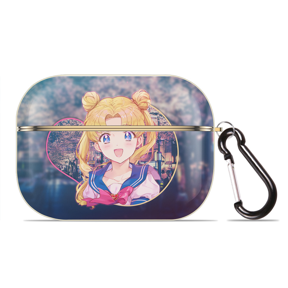 （画像用） 美少女戦士セーラームーン Sailor Moon 【AirPods Pro用】ハードシェル保護ケース｜耐衝撃・防指紋・カラビナ付き商品仕様