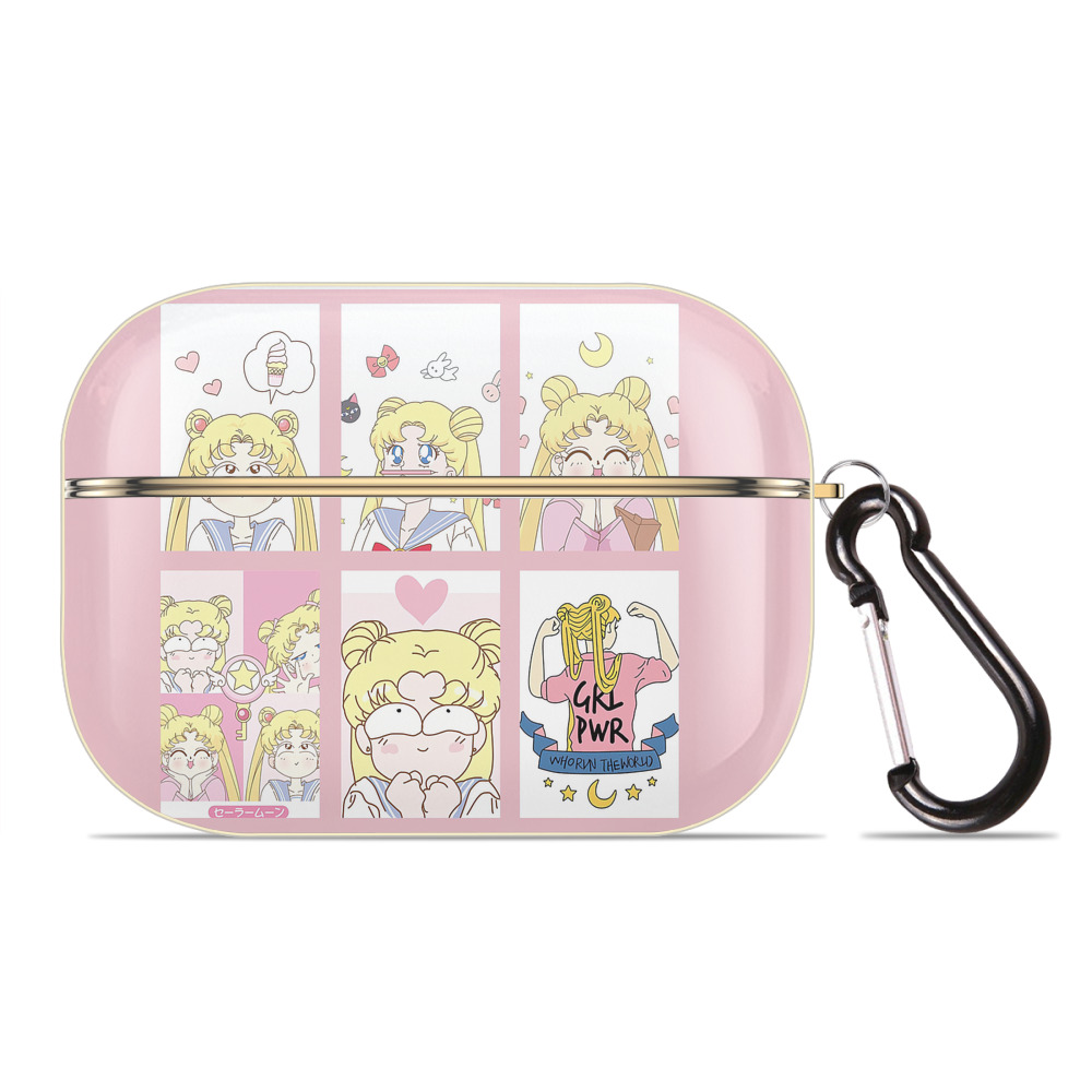 （画像用） 美少女戦士セーラームーン Sailor Moon 【AirPods Pro用】ハードシェル保護ケース｜耐衝撃・防指紋・カラビナ付き商品仕様