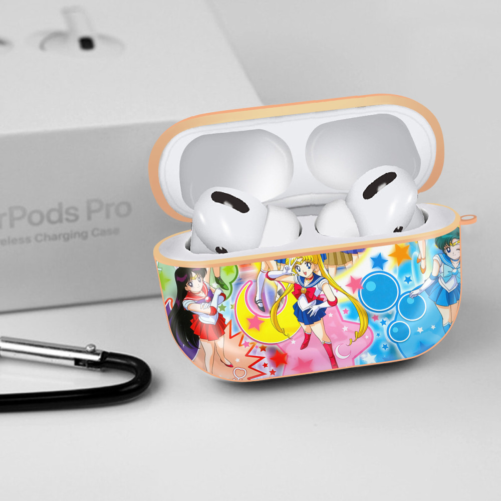 美少女戦士セーラームーン Sailor Moon 【AirPods Pro用】ハードシェル保護ケース｜耐衝撃・防指紋・カラビナ付き商品仕様