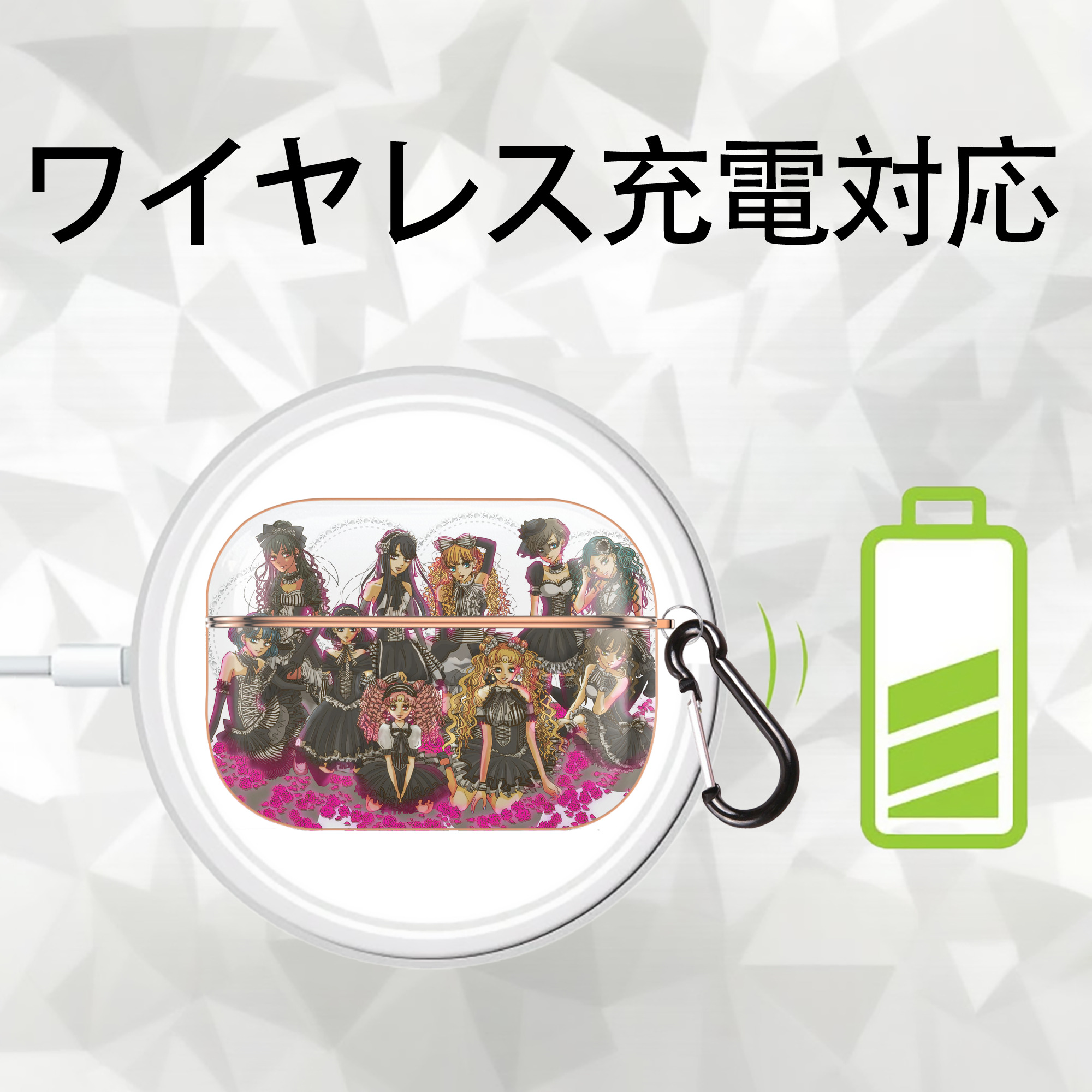 美少女戦士セーラームーン Sailor Moon 【AirPods Pro用】ハードシェル保護ケース｜耐衝撃・防指紋・カラビナ付き商品仕様