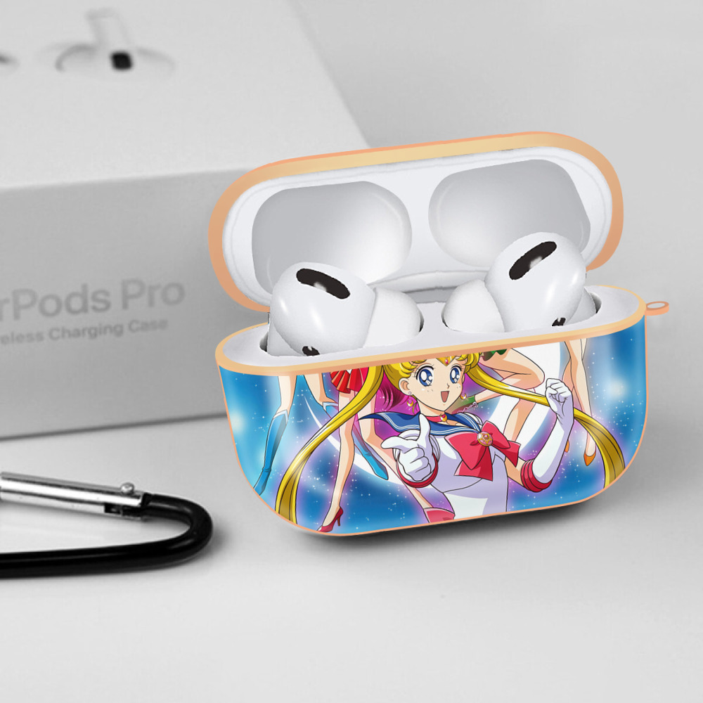 美少女戦士セーラームーン Sailor Moon 【AirPods Pro用】ハードシェル保護ケース｜耐衝撃・防指紋・カラビナ付き商品仕様