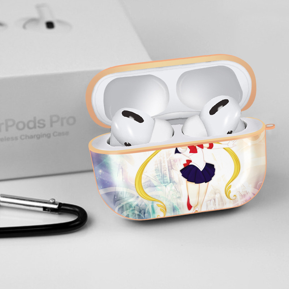 美少女戦士セーラームーン Sailor Moon 【AirPods Pro用】ハードシェル保護ケース｜耐衝撃・防指紋・カラビナ付き商品仕様