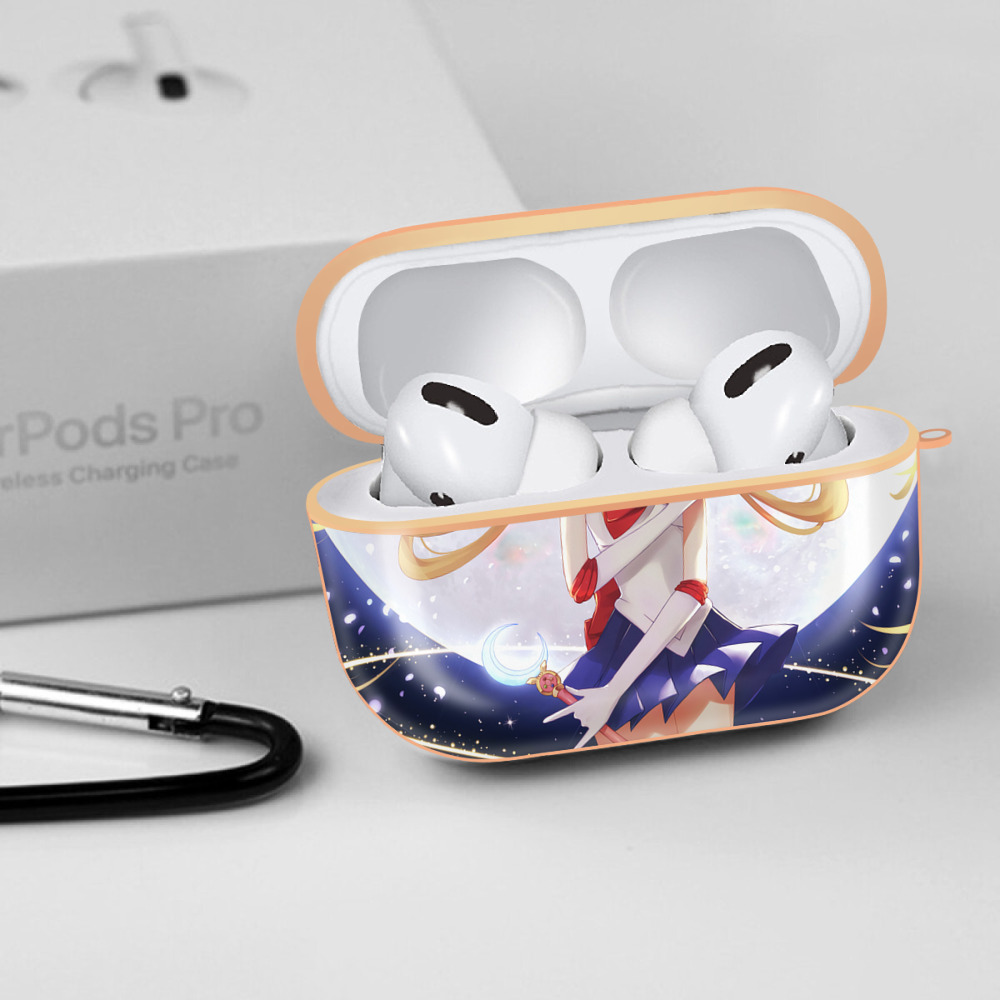 美少女戦士セーラームーン Sailor Moon 【AirPods Pro用】ハードシェル保護ケース｜耐衝撃・防指紋・カラビナ付き商品仕様