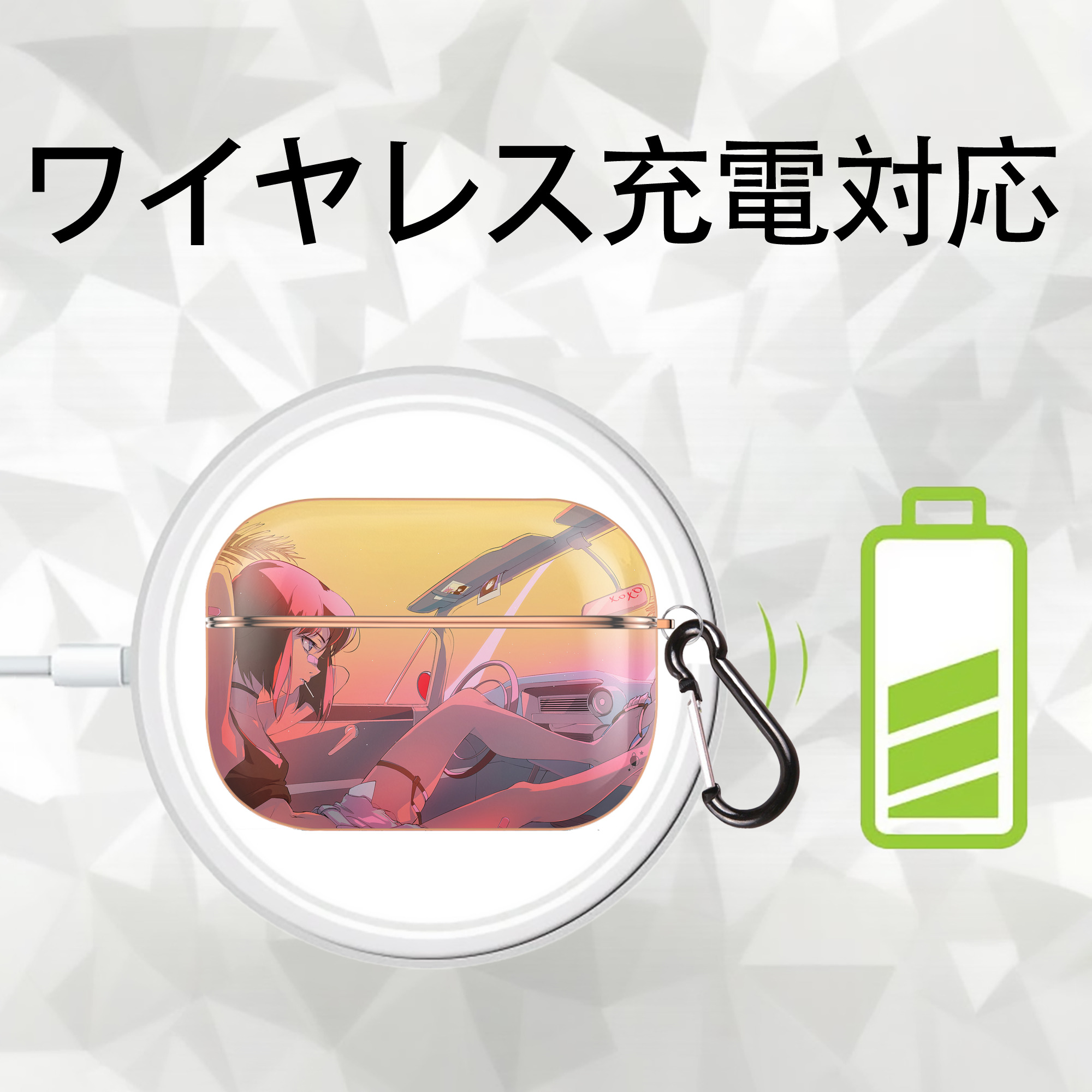 美少女戦士セーラームーン Sailor Moon 【AirPods Pro用】ハードシェル保護ケース｜耐衝撃・防指紋・カラビナ付き商品仕様