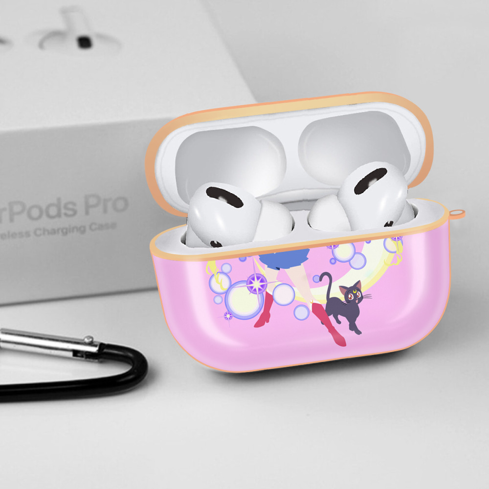 美少女戦士セーラームーン Sailor Moon 【AirPods Pro用】ハードシェル保護ケース｜耐衝撃・防指紋・カラビナ付き商品仕様