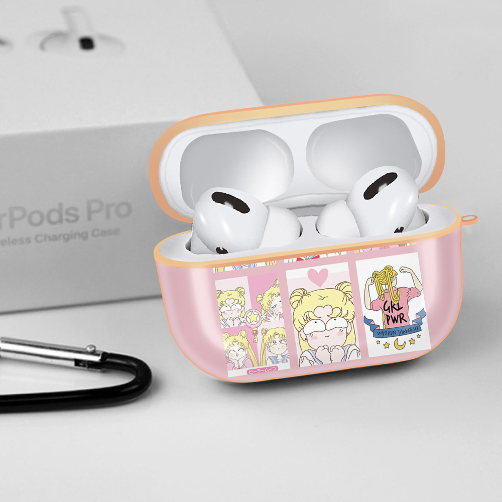 美少女戦士セーラームーン Sailor Moon 【AirPods Pro用】ハードシェル保護ケース｜耐衝撃・防指紋・カラビナ付き商品仕様