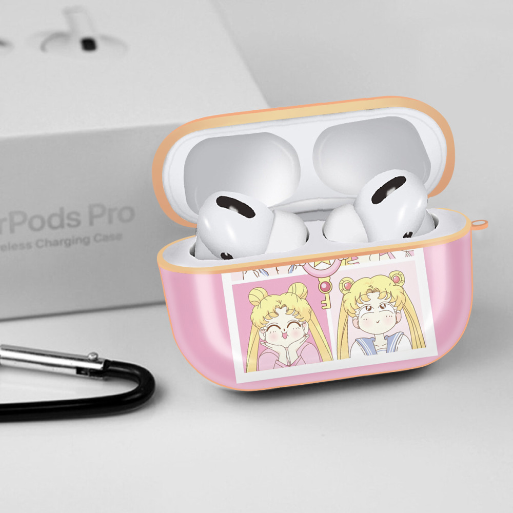 美少女戦士セーラームーン Sailor Moon 【AirPods Pro用】ハードシェル保護ケース｜耐衝撃・防指紋・カラビナ付き商品仕様