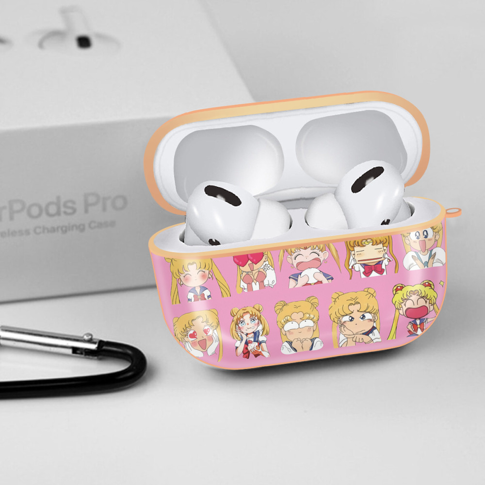 美少女戦士セーラームーン Sailor Moon 【AirPods Pro用】ハードシェル保護ケース｜耐衝撃・防指紋・カラビナ付き商品仕様