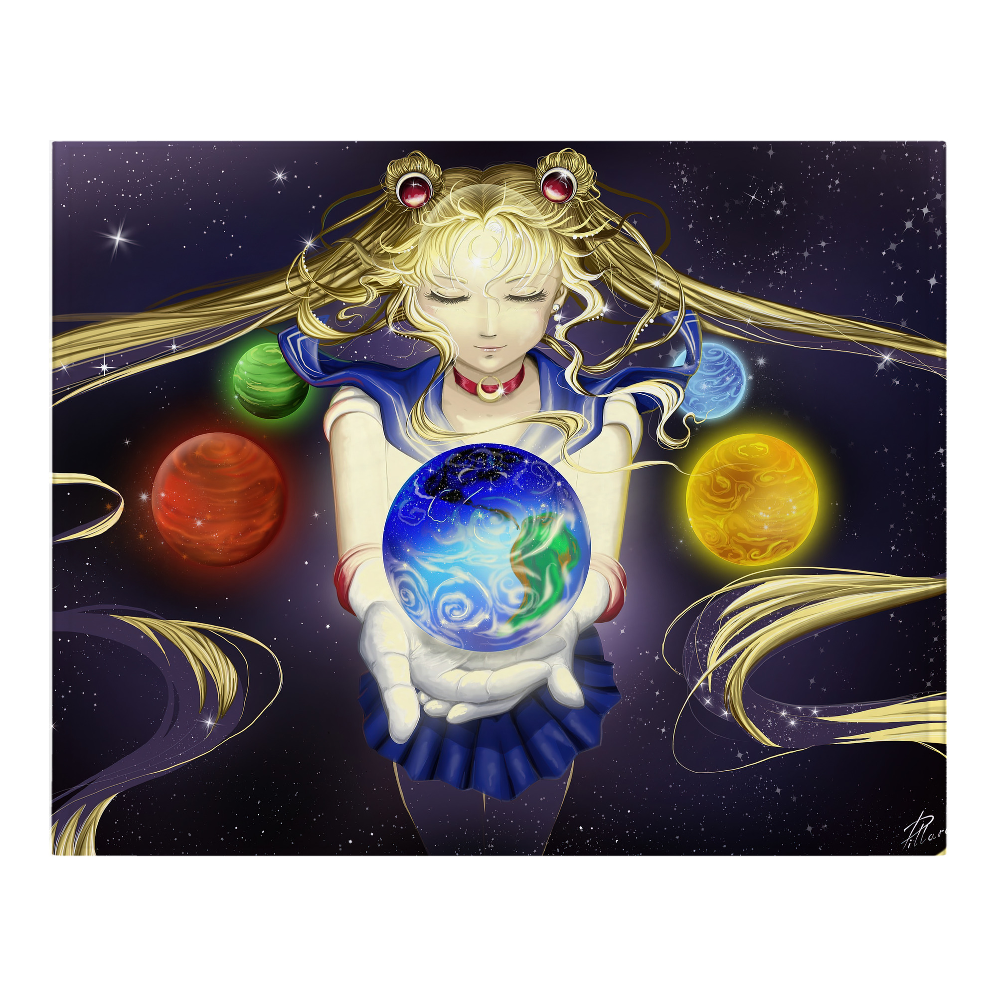 （画像用） 美少女戦士セーラームーン Sailor Moon フランネルブランケット・多サイズ対応（横型）