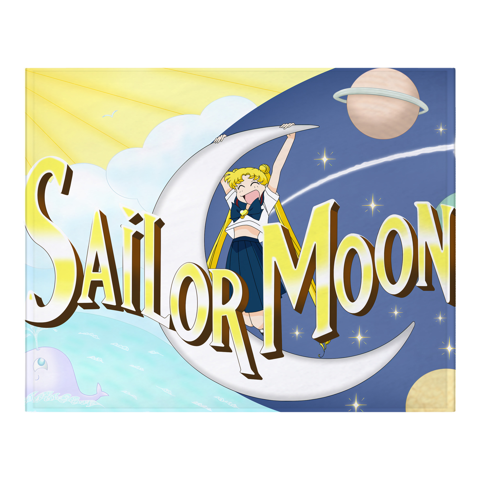 （画像用） 美少女戦士セーラームーン Sailor Moon フランネルブランケット・多サイズ対応（横型）