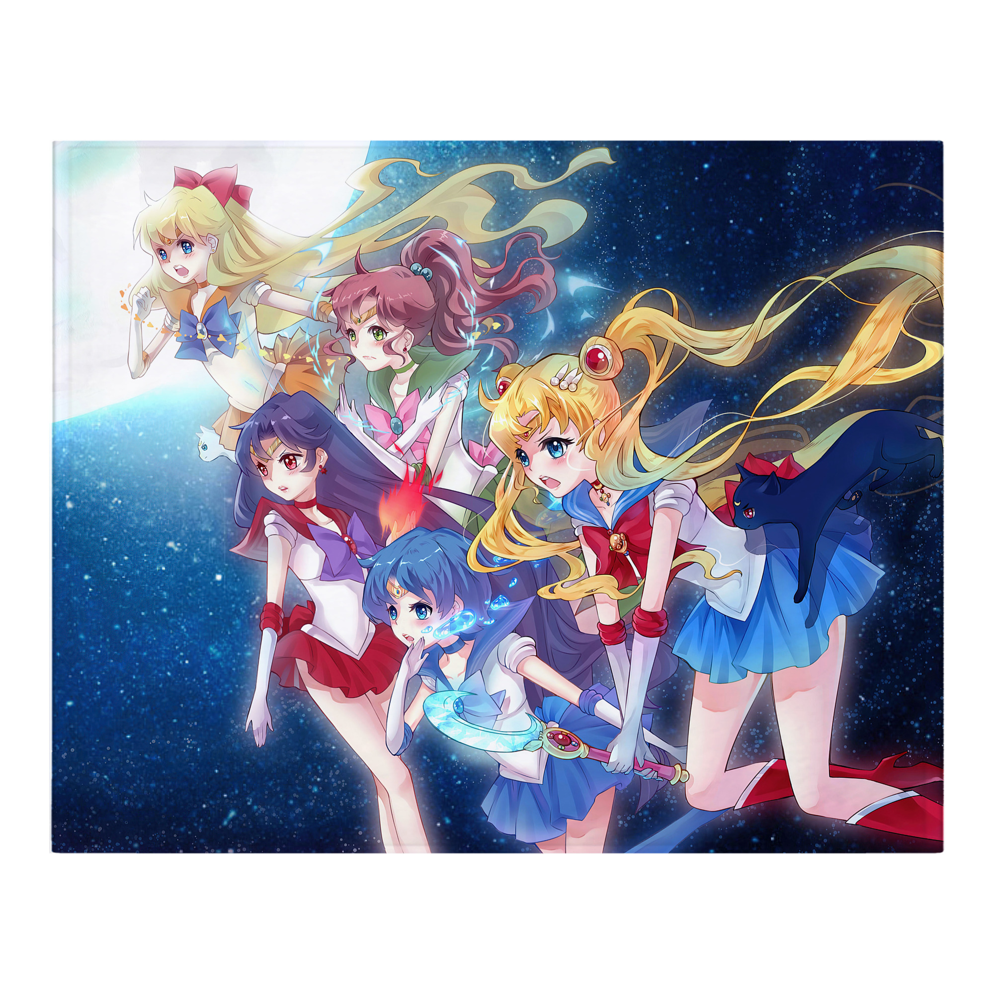 （画像用） 美少女戦士セーラームーン Sailor Moon フランネルブランケット・多サイズ対応（横型）