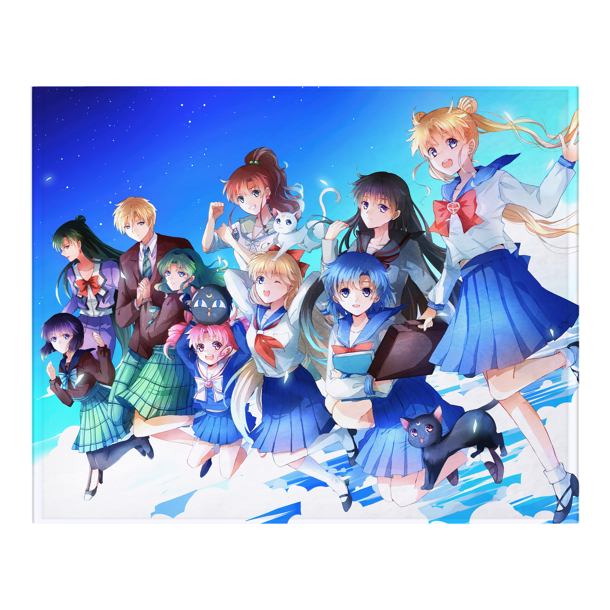 （画像用） 美少女戦士セーラームーン Sailor Moon フランネルブランケット・多サイズ対応（横型）